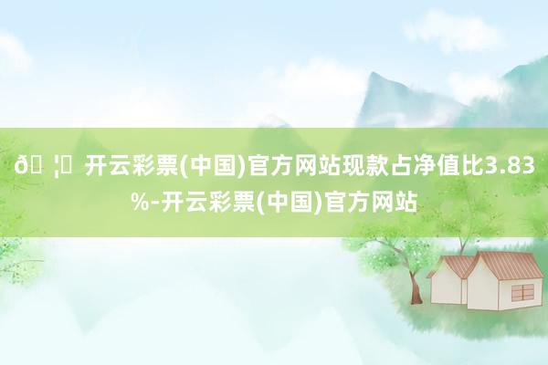 🦄开云彩票(中国)官方网站现款占净值比3.83%-开云彩票(中国)官方网站