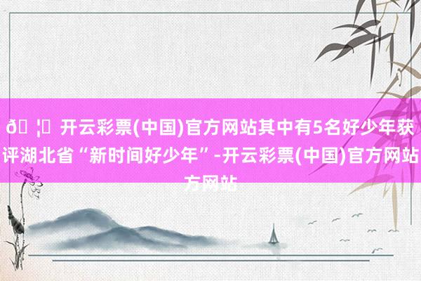 🦄开云彩票(中国)官方网站其中有5名好少年获评湖北省“新时间好少年”-开云彩票(中国)官方网站