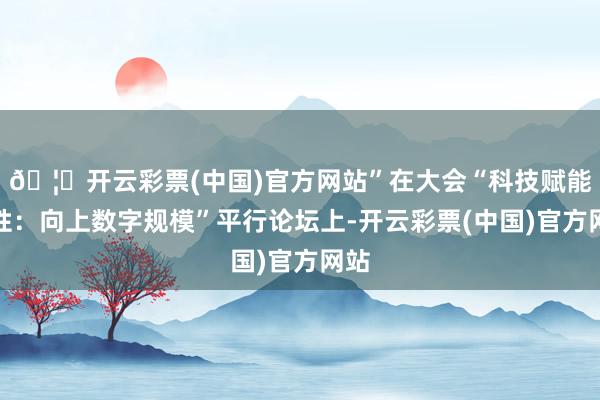 🦄开云彩票(中国)官方网站”在大会“科技赋能女性：向上数字规模”平行论坛上-开云彩票(中国)官方网站