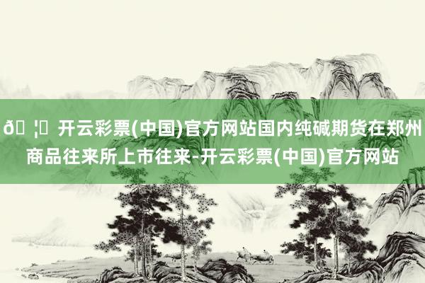 🦄开云彩票(中国)官方网站国内纯碱期货在郑州商品往来所上市往来-开云彩票(中国)官方网站