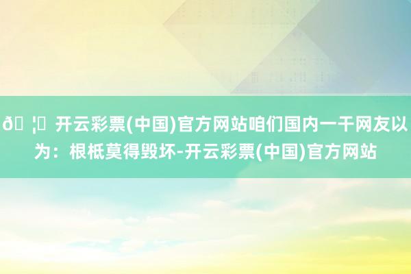 🦄开云彩票(中国)官方网站咱们国内一干网友以为：根柢莫得毁坏-开云彩票(中国)官方网站