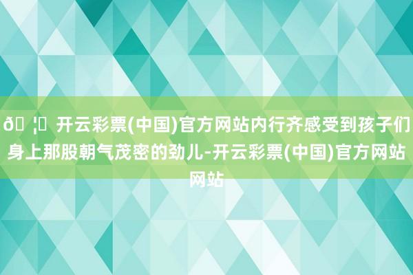 🦄开云彩票(中国)官方网站内行齐感受到孩子们身上那股朝气茂密的劲儿-开云彩票(中国)官方网站