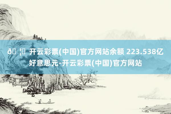 🦄开云彩票(中国)官方网站余额 223.538亿好意思元-开云彩票(中国)官方网站