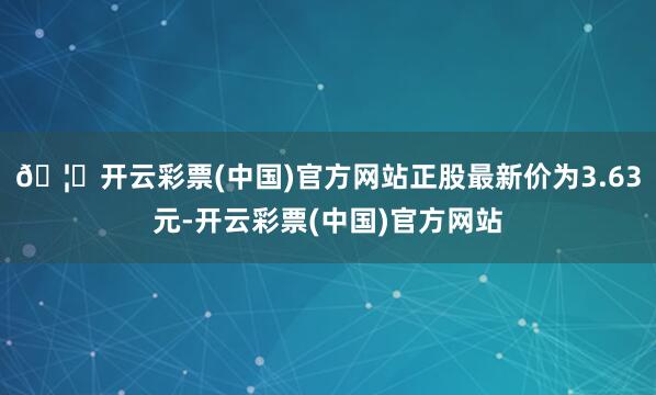 🦄开云彩票(中国)官方网站正股最新价为3.63元-开云彩票(中国)官方网站
